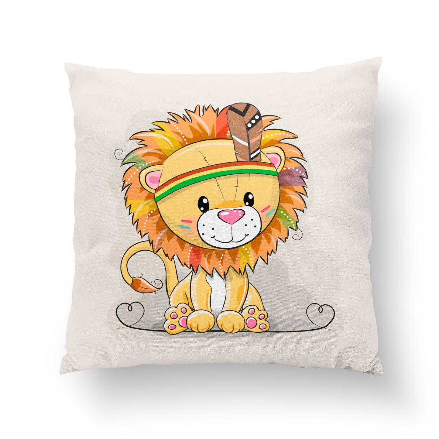 Coussin de naissance vuli lionceaux indien