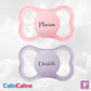2 Sucettes MAM AIR Personnalisées | 6+ mois | Rose et Lila