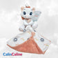 Doudou Peluche Mouchoir Disney Marie Saumon | Avec prénom