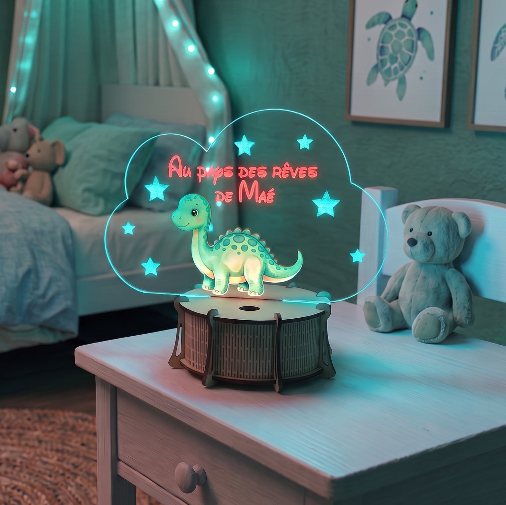 Veilleuse LED 15cm Personnalisée en Couleur | Plexi Nuage