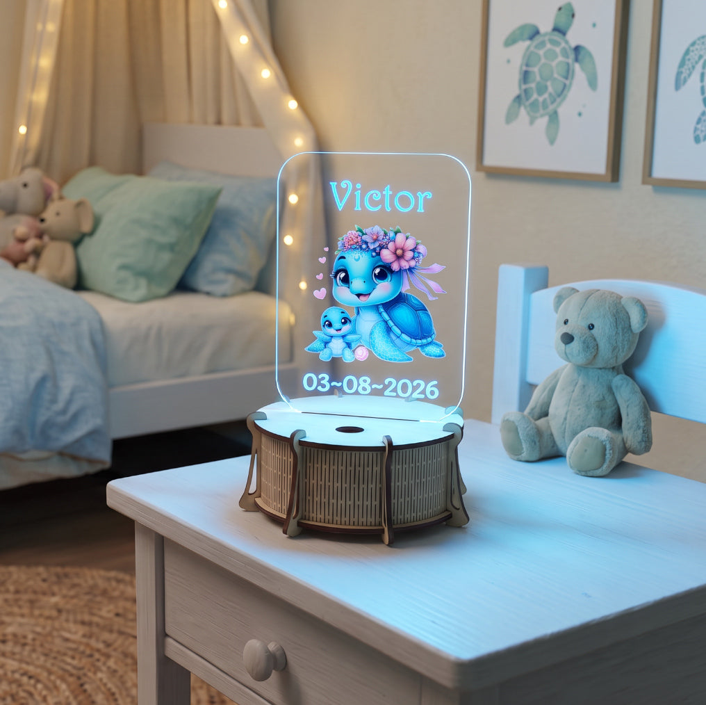 Veilleuse LED 15cm Personnalisée en Couleur | Plexi Rectangle