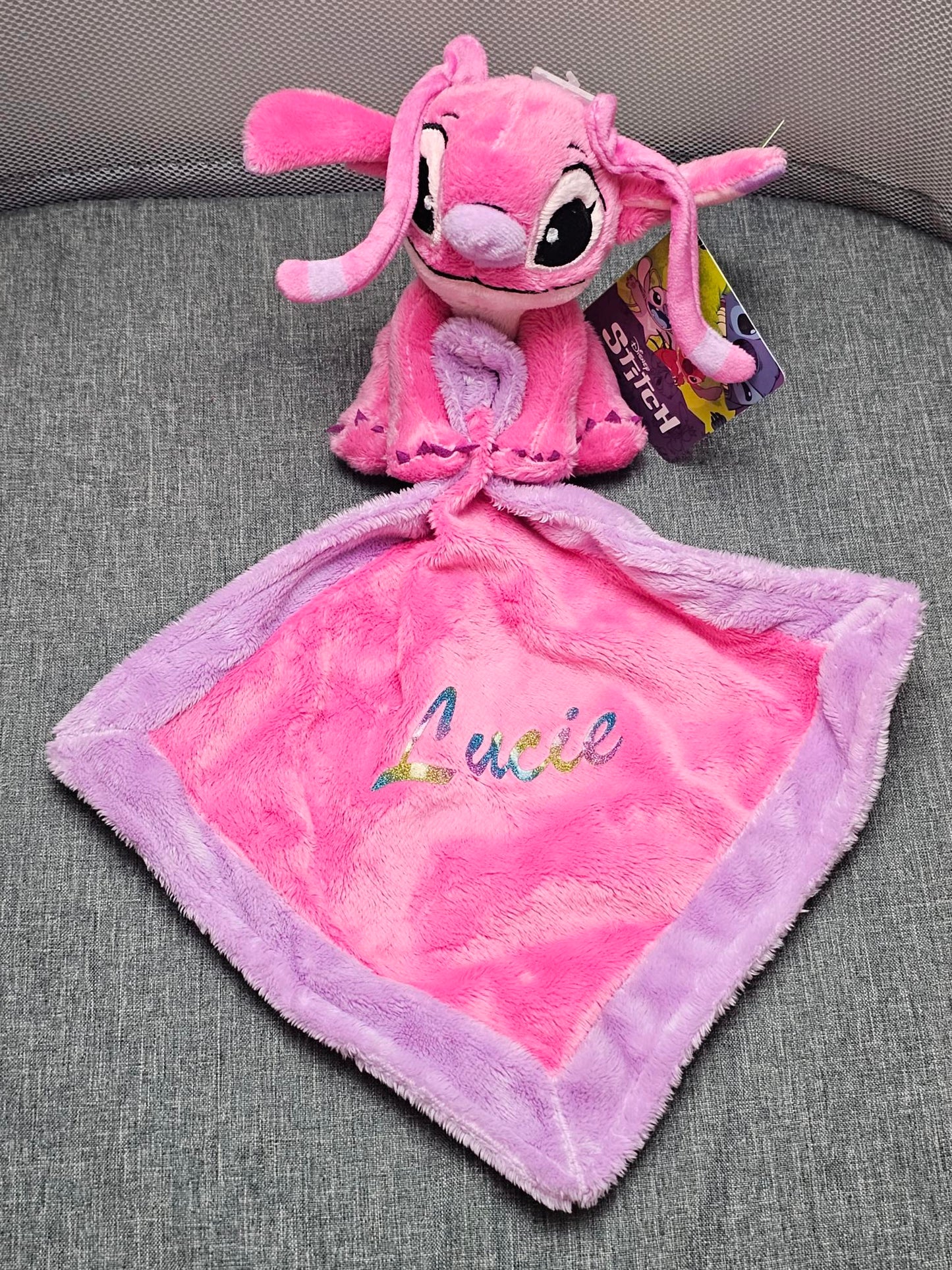 Doudou Bébé Disney Angel Personnalisé | Avec Mouchoir 22cm - Calincaline.be