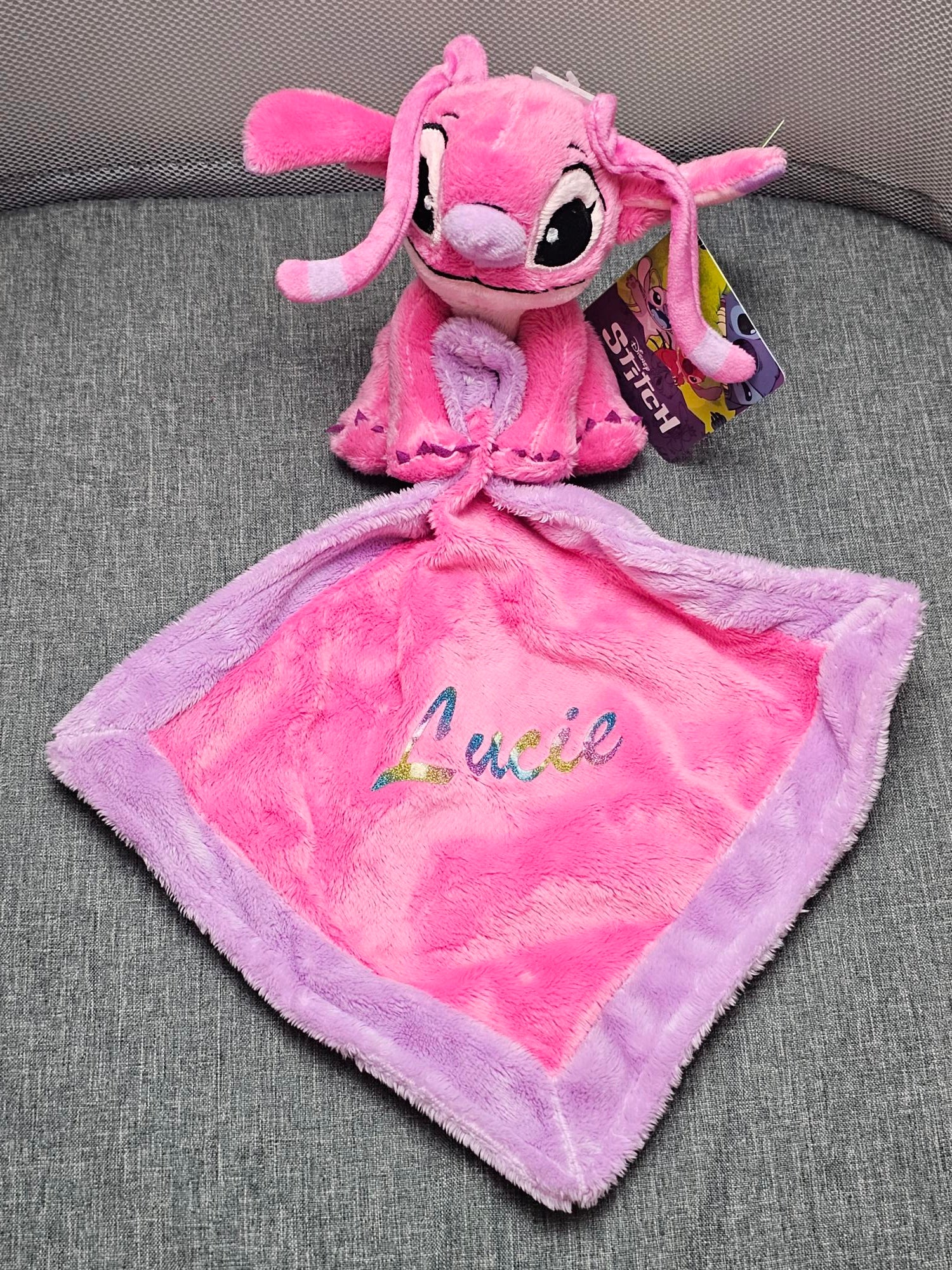 Doudou Bébé Disney Angel Personnalisé | Avec Mouchoir 22cm - Calincaline.be