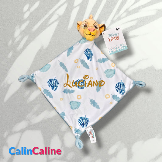 Doudou Disney Bébé Simba Fleurs | Mouchoir 21cm | A Personnaliser