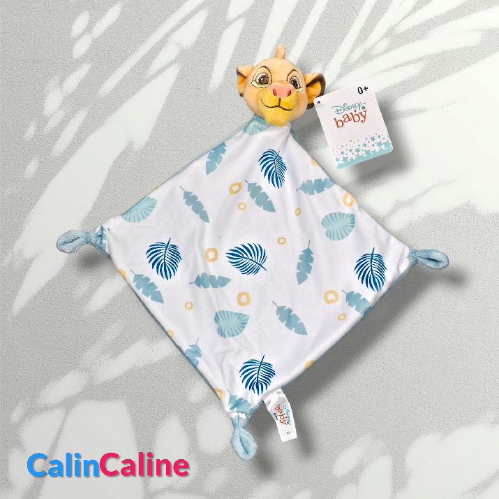 Doudou Disney Bébé Simba Fleurs | Mouchoir 21cm | A Personnaliser