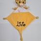 Doudou Disney Simba 30cm Jaune avec Fleur | Prénom Personnalisé - Calincaline.be
