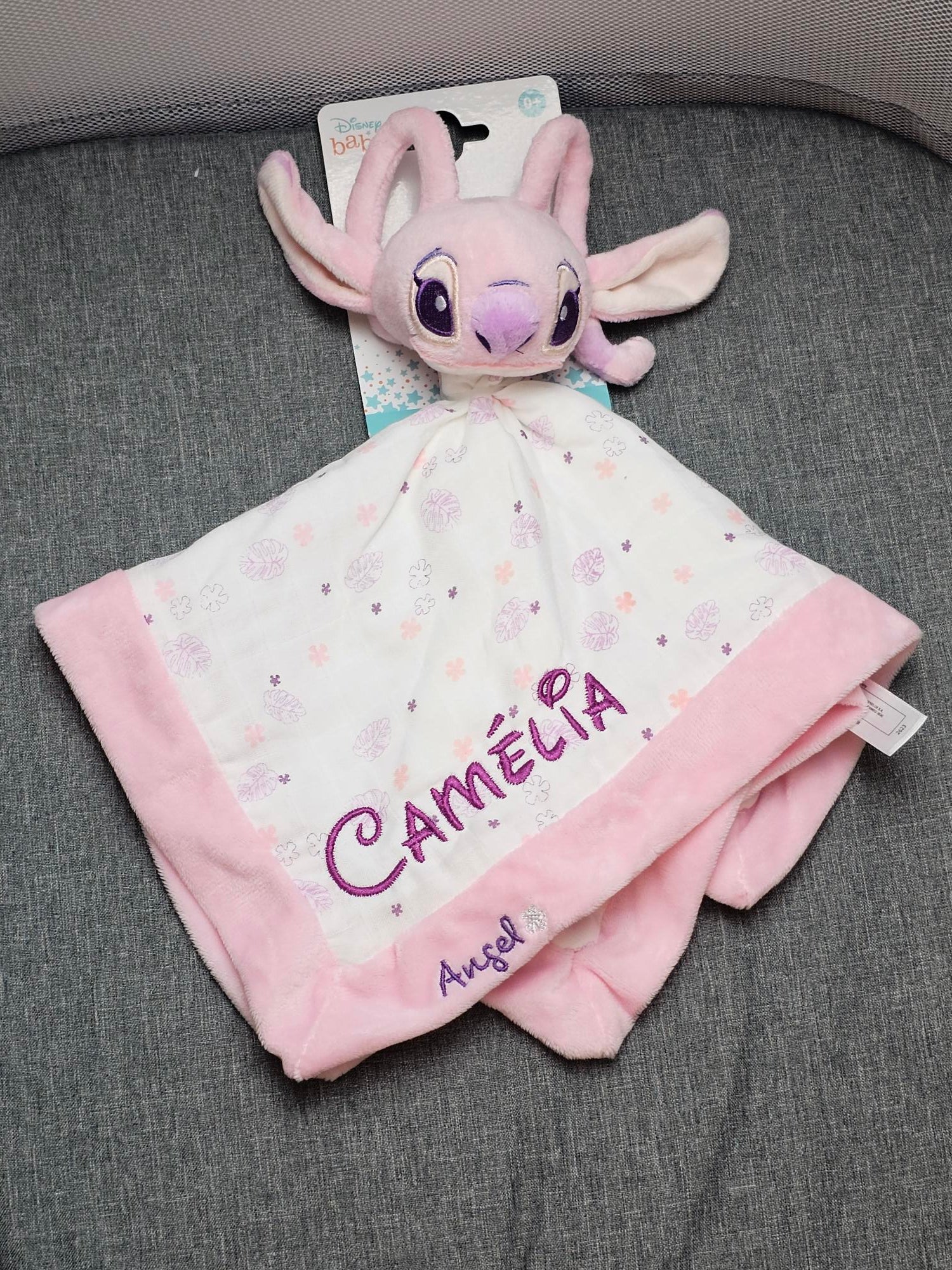 Doudou Mouchoir Disney Angel Personnalisé | 40cm - Calincaline.be