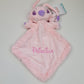 Doudou Mouchoir Disney Angel Rose Pastel 30cm Flopsie | Avec prénom brodé