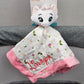 Doudou Mouchoir Disney Marie Fleurs Personnalisé | 40cm