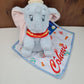 Doudou Peluche Dumbo 25cm avec Mouchoir Personnalisé | Nicotoy