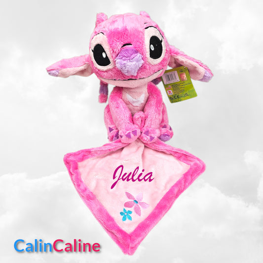 Peluche Mouchoir Angel 25cm Fleurs | Avec Prénom Brodé
