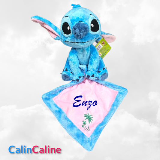 Peluche Mouchoir Stitch 25cm Palmier | Avec Prénom Brodé