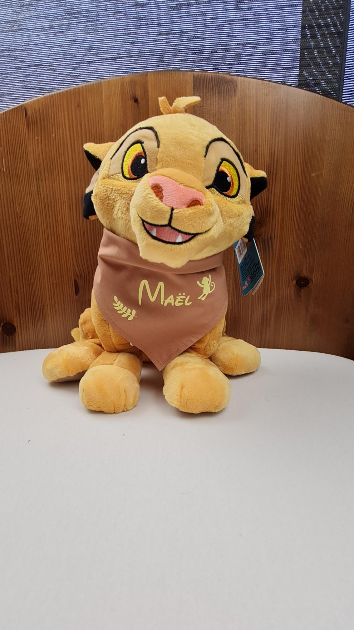Peluche Disney Simba 35cm avec Bandana personnalisé | Nicotoy