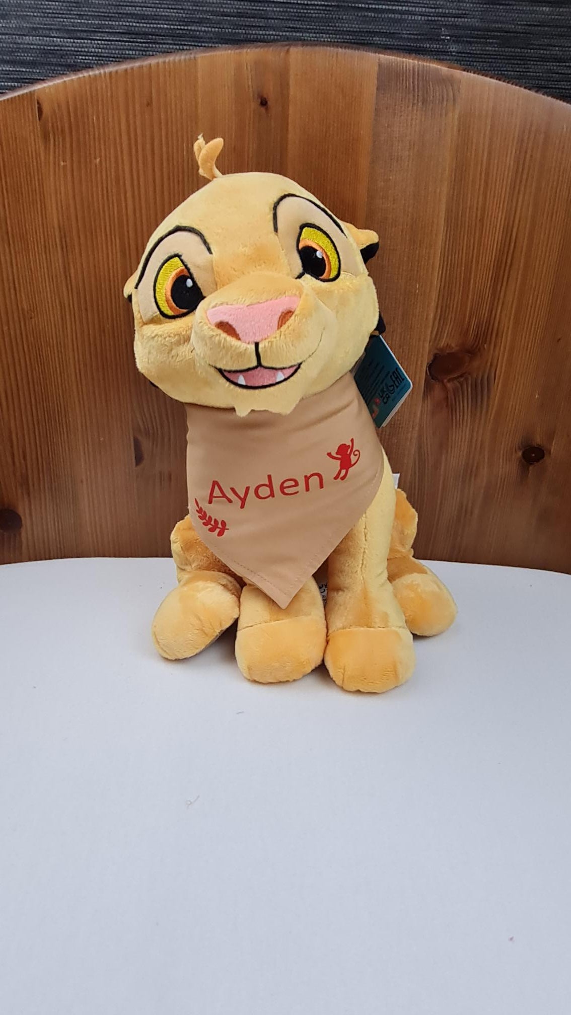 Peluche Disney Simba 35cm avec Bandana personnalisé | Nicotoy