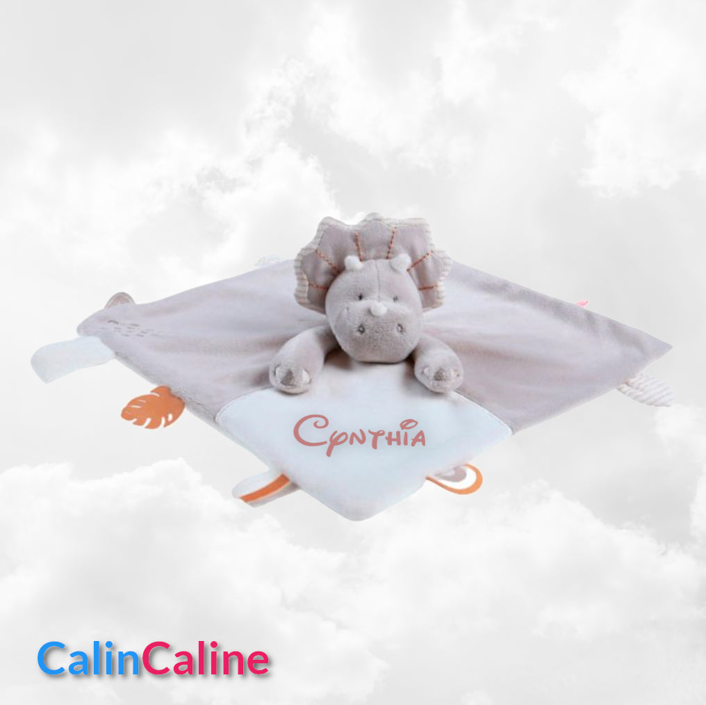 Doudou Noukies Stegi Ops Gris | Avec prénom brodé