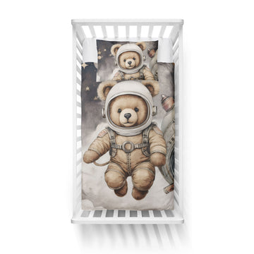 Couverture Plaid Bébé | Ourson Astronaute | 70cm x 95cm | A Personnaliser