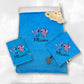 Pack Bébé Personnalisé | Couverture + Doudou 30cm + Protège carnet assortis | Fille | Minky