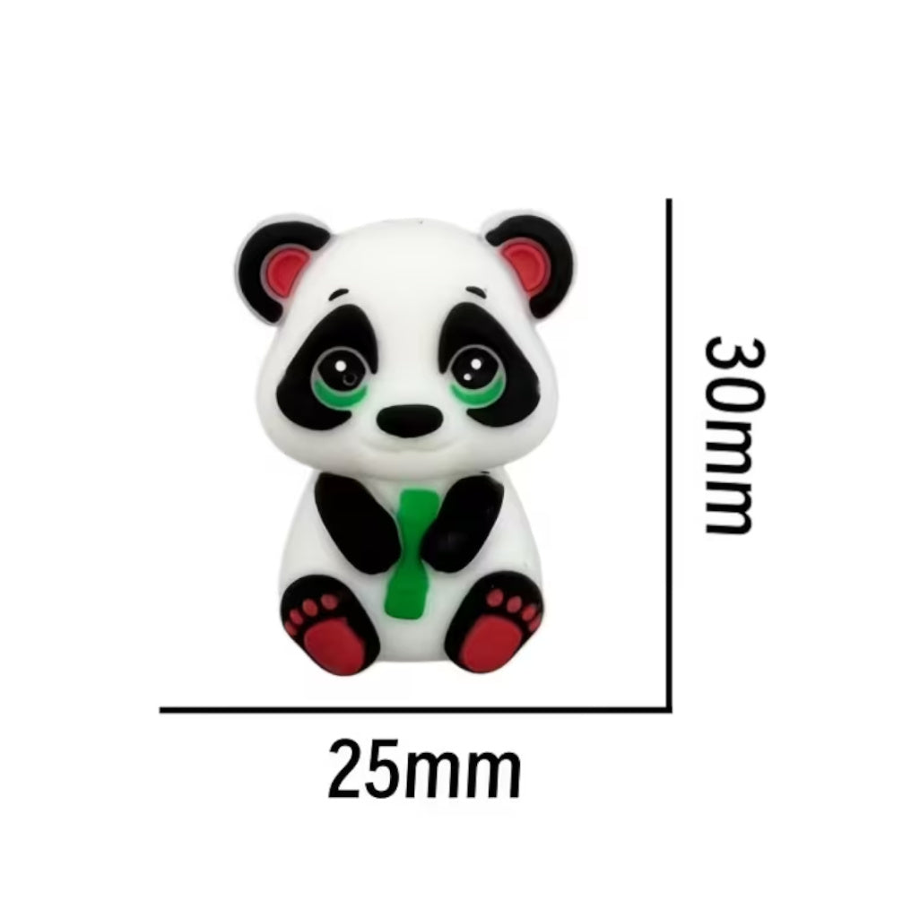 Attache Sucette A Perles En Silicone | Prénom Personnalisée | Panda