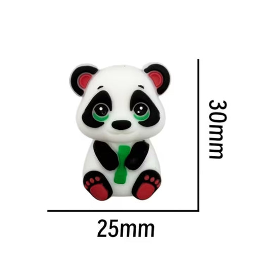 Attache Sucette A Perles En Silicone | Prénom Personnalisée | Panda
