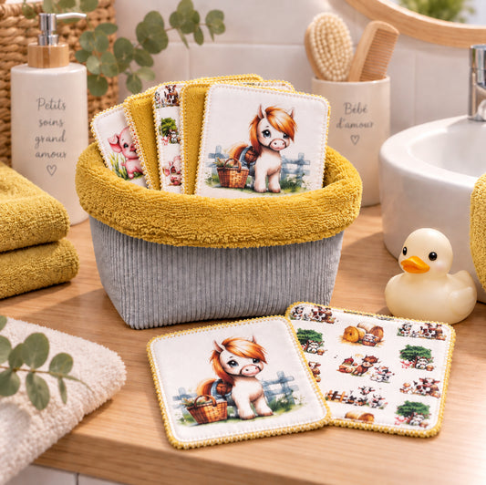 Créez Votre Panier à Lingettes Lavables Pour Bébé | Ferme Cheval