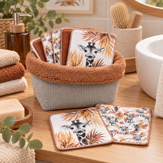 Créez Votre Panier à Lingettes Lavables Pour Bébé | Savane Brun