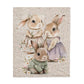 Couverture Plaid Famille Lapin | 70cm x 95cm | Couleur minky au choix