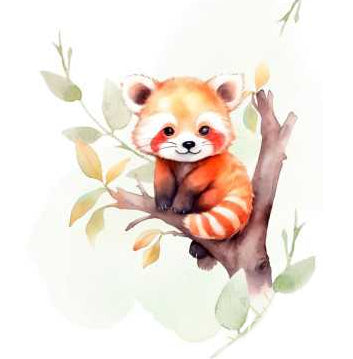Couverture Plaid Panda Roux | 70cm x 95cm | Couleur minky au choix