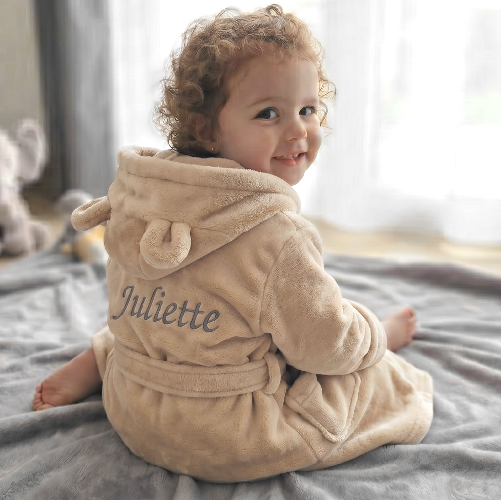 Peignoir enfant | Caramel | Personnalisé avec prénom | 3 tailles