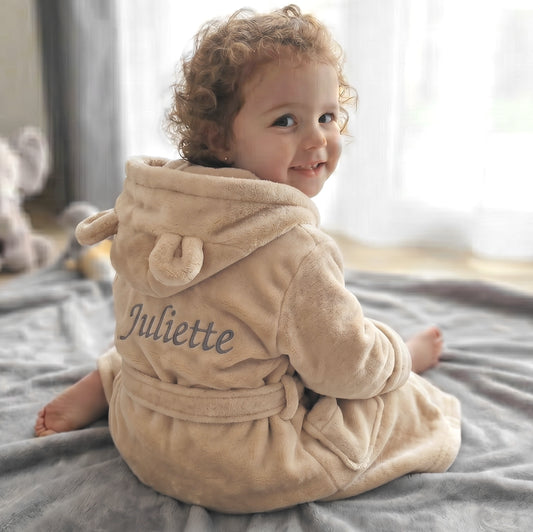 Peignoir enfant | Caramel | Personnalisé avec prénom | 3 tailles