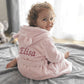 Peignoir enfant | Rose | Personnalisé avec prénom | 3 tailles