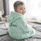 Peignoir enfant | Vert menthe | Personnalisé avec prénom | 3 tailles