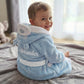 Peignoir ourson enfant | Bleu ciel | Personnalisé avec prénom | 3 tailles