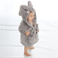 Children's elephant bathrobe | Gray | Personalized with first name | 3 sizes