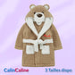Children's bear bathrobe | Brown | Personalized with first name | 3 sizes