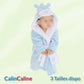 Children's teddy bear bathrobe | Sky blue | Personalized with first name | 3 sizes