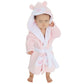Children's teddy bear bathrobe | Pink | Personalized with first name | 3 sizes