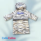Children's Zebra bathrobe | Gray and White | Personalized with first name | 3 sizes