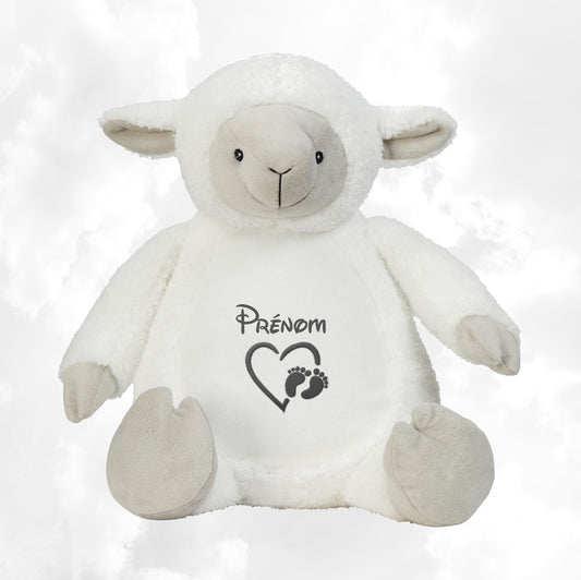 Peluche Mumbles Zippies Brodée | Agneau | A personnaliser