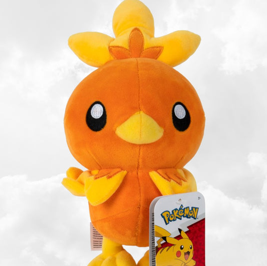 Peluche Pokémon Poussifeu 25cm | 2 ans et + | Polyester doux