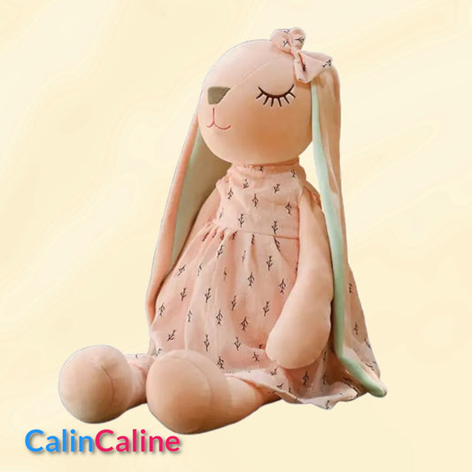 Doudou Peluche Lapinou Rose 35cm | Personnalisé prénom et naissance