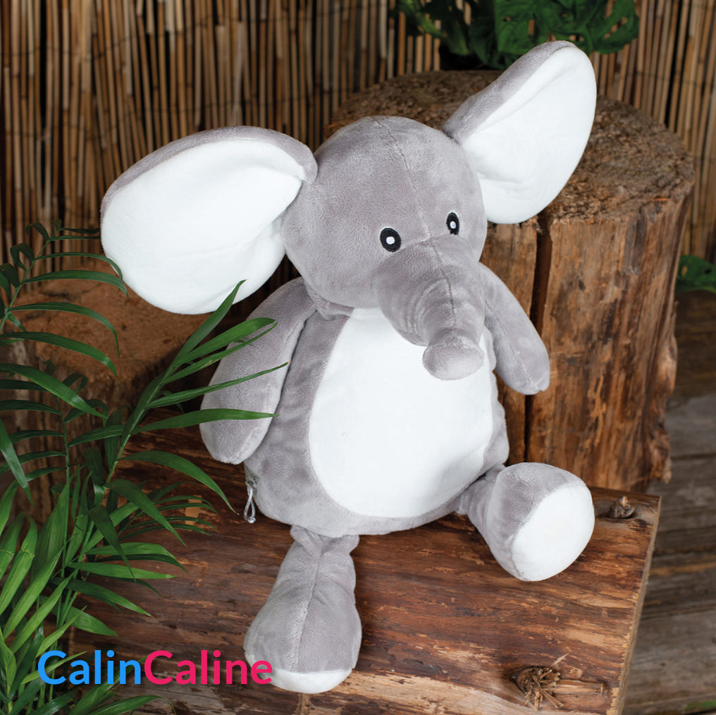 Peluche Mumbles Zippies Brodée | Eléphant | A personnaliser