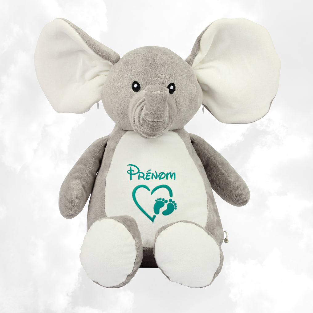 Peluche Mumbles Zippies Brodée | Eléphant | A personnaliser