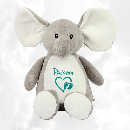 Peluche Mumbles Zippies Brodée | Eléphant | A personnaliser