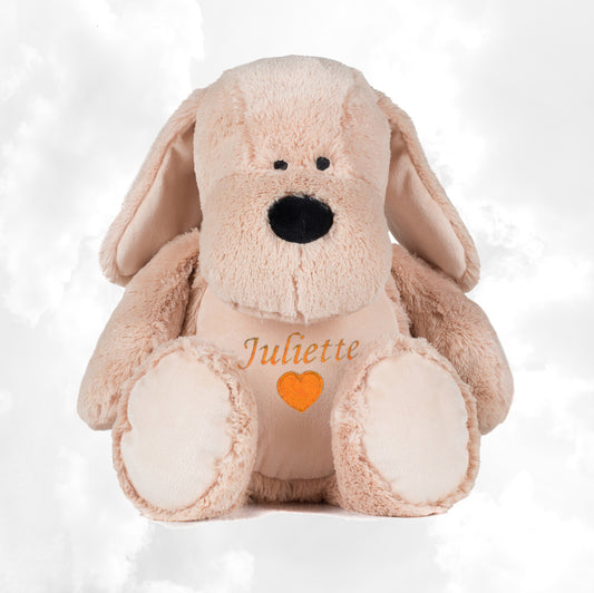 Peluche Mumbles Zippies Brodée | Chien Brun | A personnaliser