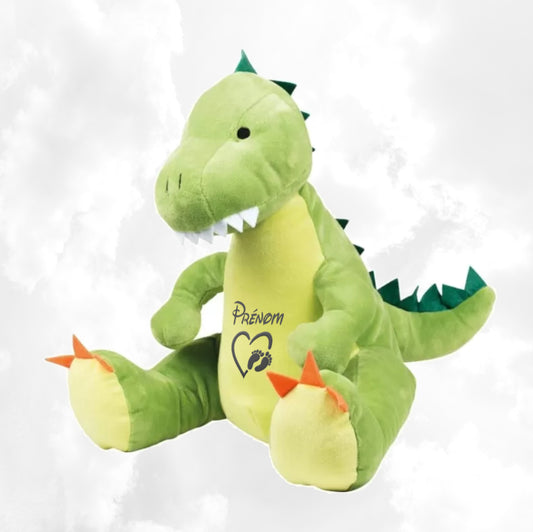 Peluche Mumbles Zippies Brodée | Dino Vert | A personnaliser