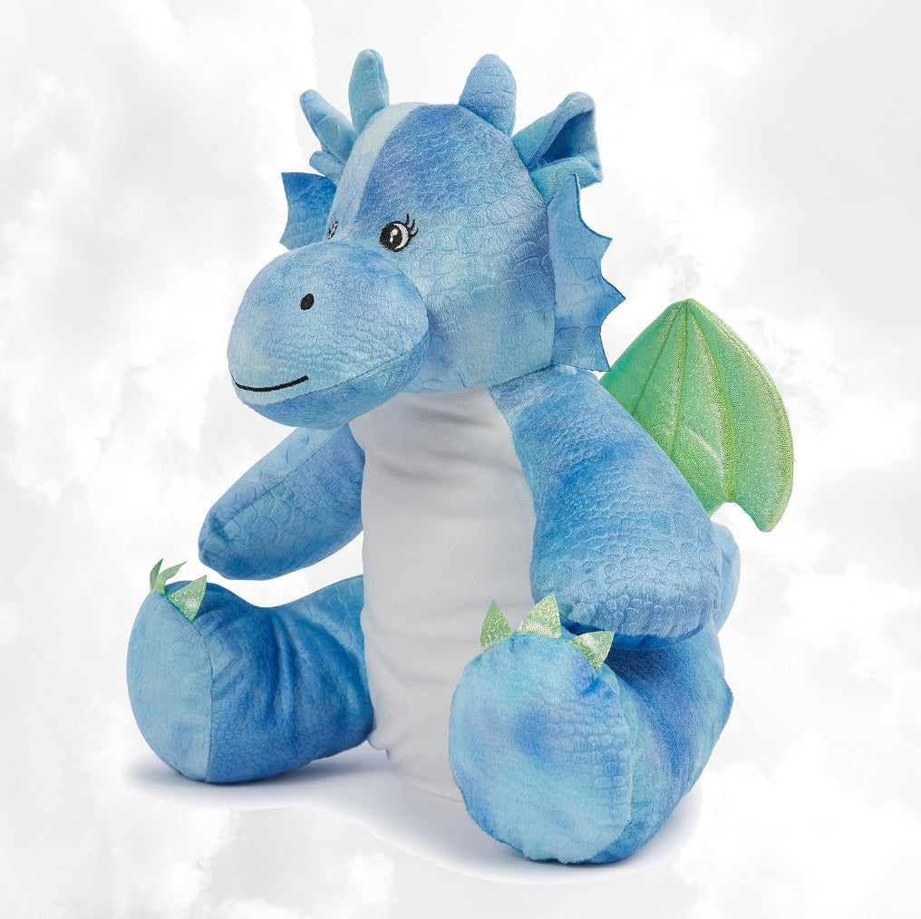 Peluche Mumbles Zippies Brodée | Dragon Bleu | A personnaliser