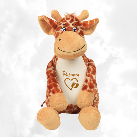 Peluche Mumbles Zippies Brodée | Girafe | A personnaliser
