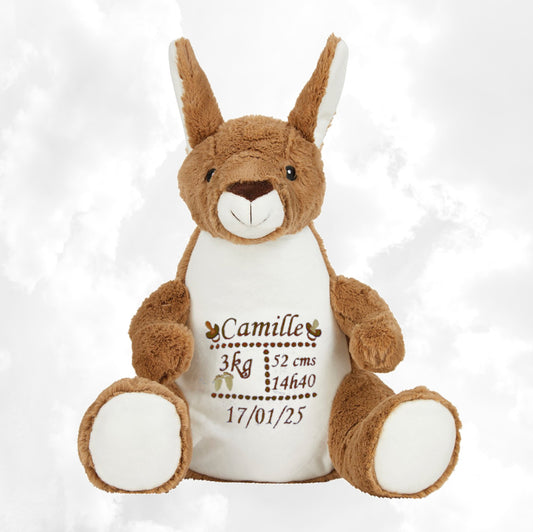 Peluche Mumbles Zippies Brodée | Kangourou | A personnaliser