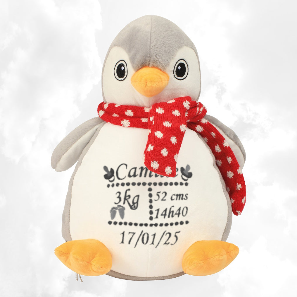 Peluche Mumbles Zippies Brodée | Manchot | A personnaliser