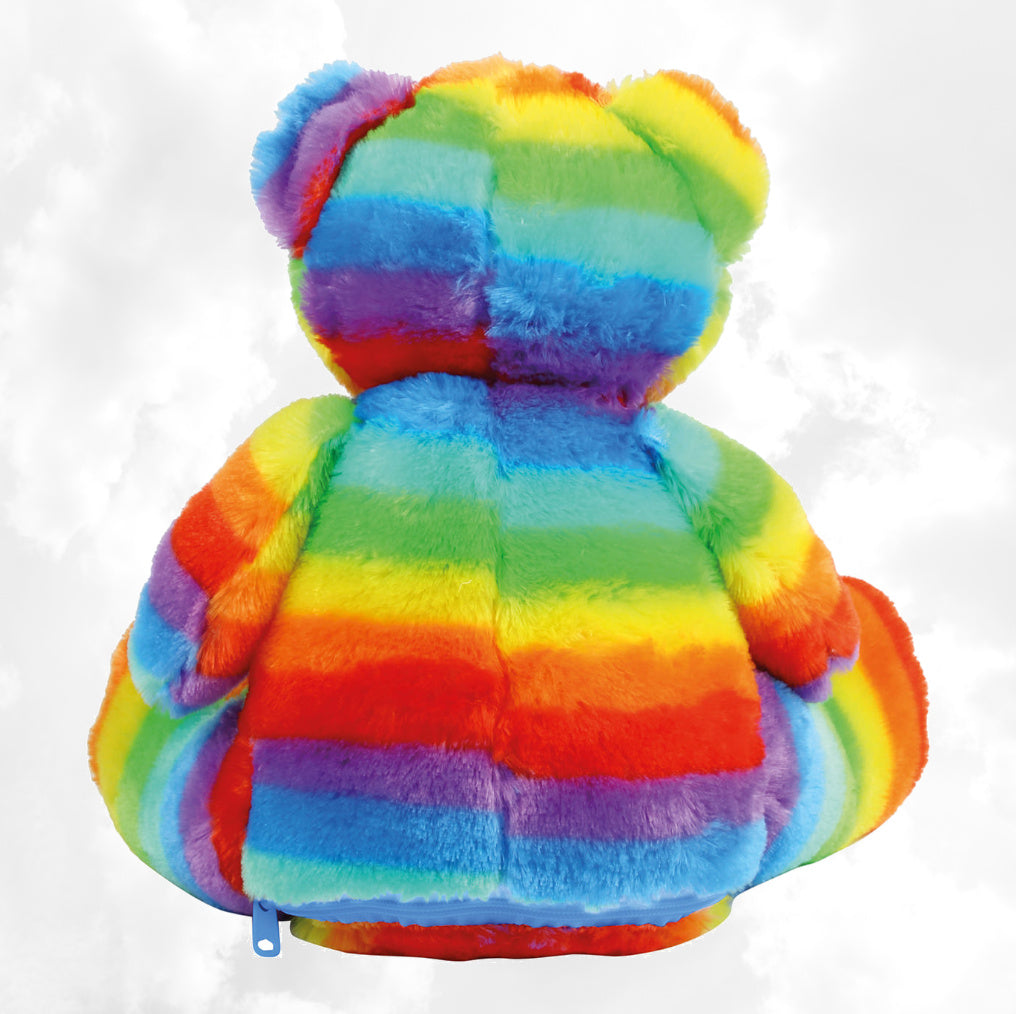 Peluche Mumbles Zippies Brodée | Ourson Arc-En-Ciel | A personnaliser